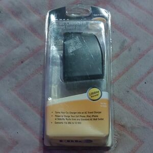 Universal Black Car Charger to AC Travel Adapter - Converts 12V to 110V